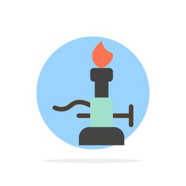 Yangın, Lab, Işık, Bilim, Torch Soyut Daire Arka Plan Düz