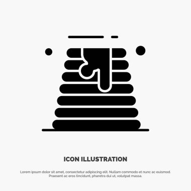 Kanada, Pasta, Düğün, Düğün Pastası katı Glyph Icon vektör