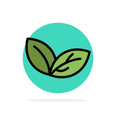 Büyüme, Yaprak, Bitki, Bahar Soyut Daire Arka Plan Düz colo