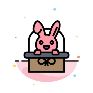 Sepet, Sepet, Paskalya, Tatil Soyut Düz Renk Simgesi Şablonu