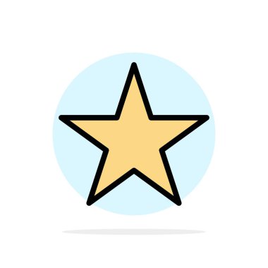 Yer imi, Yıldız, Medya Soyut Daire Arka Plan Düz renk Simgesi