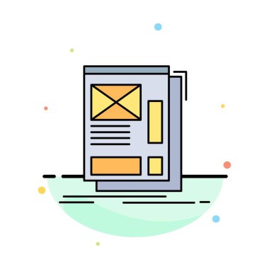 tel, çerçeveleme, Web, Düzen, Geliştirme Düz Renk Simgesi Vektör