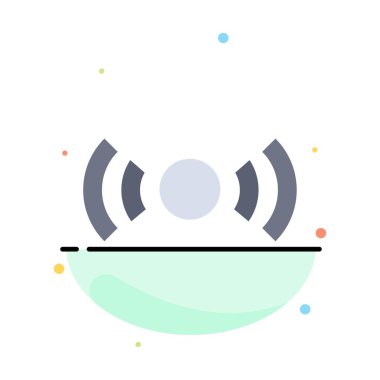 Temel, Temel, Sinyal, Ui, Ux Soyut Düz Renk Simge Templa