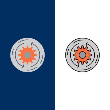 Çözüm, İş, Şirket, Finans, Yapı Simgeleri. Düz ve