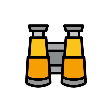 Dürbün, Arama, Düz Renk Simgesi izle. Vektör simgesi afiş T