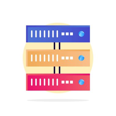 Bilgi İşlem, Veri, Depolama, Ağ Soyut Daire Arka Plan Fla