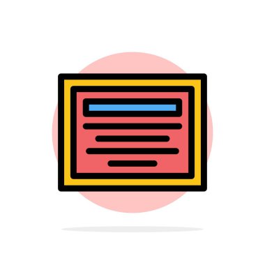 Eğitim, Dosya, Not Soyut Daire Arka Plan Düz renk Simgesi