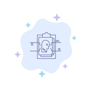 Rapor, Kart, Dosya, Kullanıcı Kimliği, Soyut Bulut Backgr'de Mavi Simge