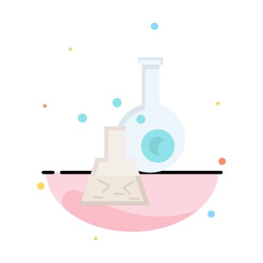 beaker, laboratuvar, test, tüp, bilimsel Düz Renk Simge Vektör