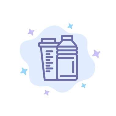 Şişe, İçecek, Enerji, Shaker, Soyut Bulut Spor Mavi Simge