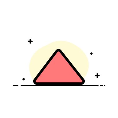 Ok, Yukarı, Oynatma, Video İş Düz Çizgi Dolu Simge Vektör Ba