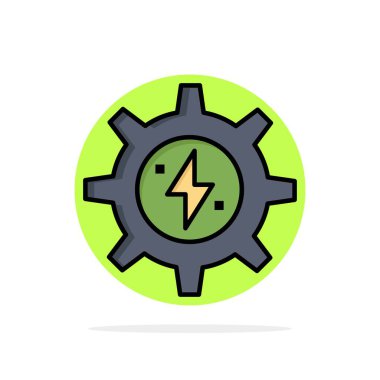 Dişli, Enerji, Güneş, Güç Soyut Daire Arka Plan Düz renk