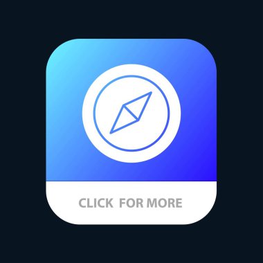 Pusula, Konum, Harita Mobil Uygulama Düğmesi. Android ve Ios Glyph 