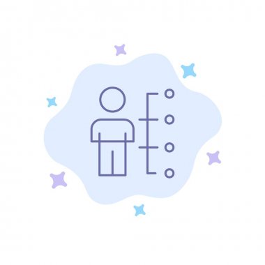 Beceriler, Yetenekler, Çalışan, İnsan, İnsan, Abs Üzerinde İnsanlar Mavi Simge