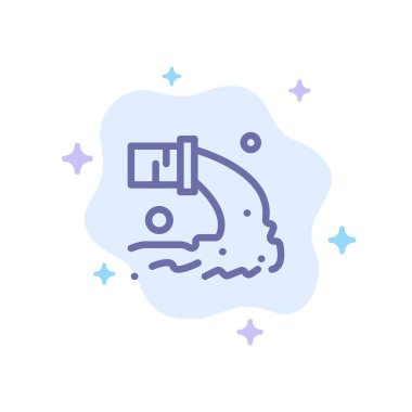 Boru, Kirlilik, Radyoaktif, Kanalizasyon, Atık Mavi Simge Abstrac