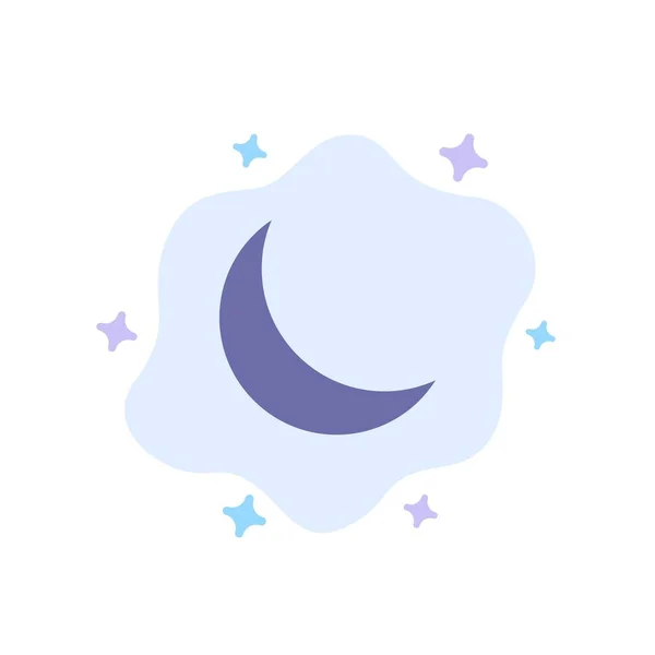 Maan, nacht, slaap, natuurlijke blauwe pictogram op abstracte wolk Backgrou — Stockvector