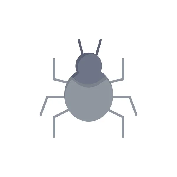 Bug, Naturaleza, Virus, Icono de color plano indio. Banner de icono de vector — Vector de stock