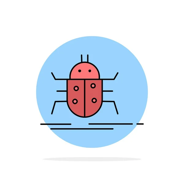 Bug, bugs, insect, testing, virus Flat Color Icon Vector — Stock Vector