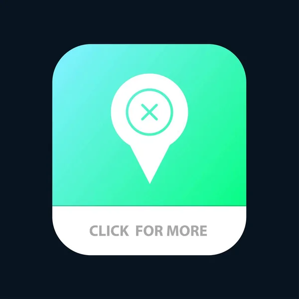 Кнопка Add, Pin, Location, Map Mobile App. Android и IOS Glyph — стоковый вектор