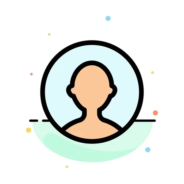 Avatar, användare, profil abstrakt flat färg ikon mall — Stock vektor