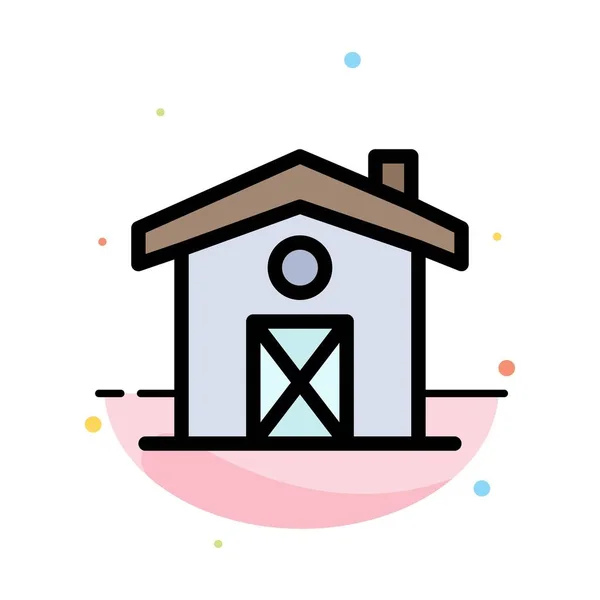 Dom, dom, Kanada streszczenie płaski kolor ikona szablon — Wektor stockowy
