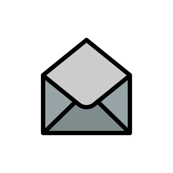 Sms, Email, Mail, Message Icône de couleur plate. Bannière d'icône vectorielle T — Image vectorielle