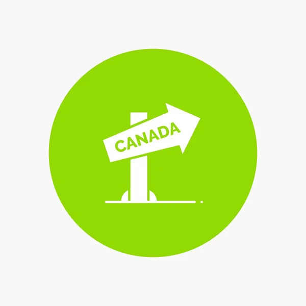 Καναδάς, κατεύθυνση, τοποθεσία, πινακίδα — Διανυσματικό Αρχείο