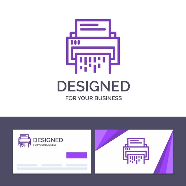 Modèle de carte de visite créative et logo Confidentiel, Données, Del — Image vectorielle