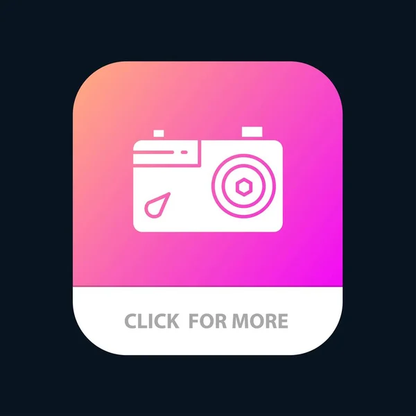 Câmera, Imagem, Imagem, Foto Mobile App Icon Design — Vetor de Stock