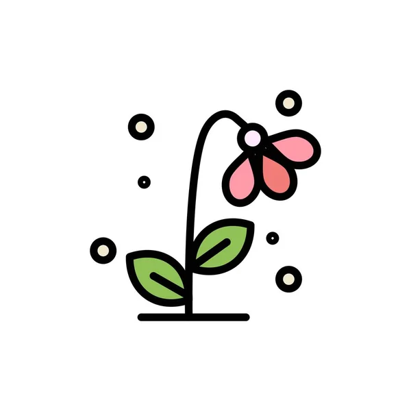 Flora, bloemen, bloem, natuur, lente platte kleur pictogram. Vector i — Stockvector