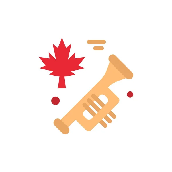 Kanada, högtalare, Laud platt färg ikon. Vektor ikon banner Templ — Stock vektor