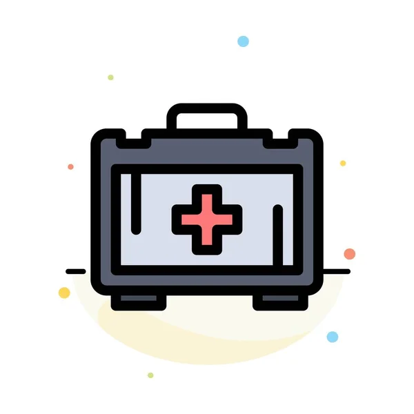 Sac, sac de santé, modèle abstrait d'icône de couleur plate de motivation — Image vectorielle