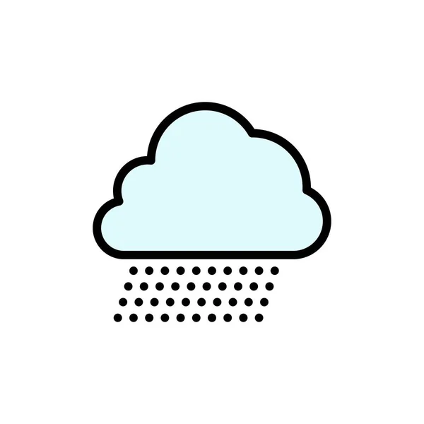 Sky Rain, Cloud, Nature, Spring  Flat Color Icon. Vector icon ba