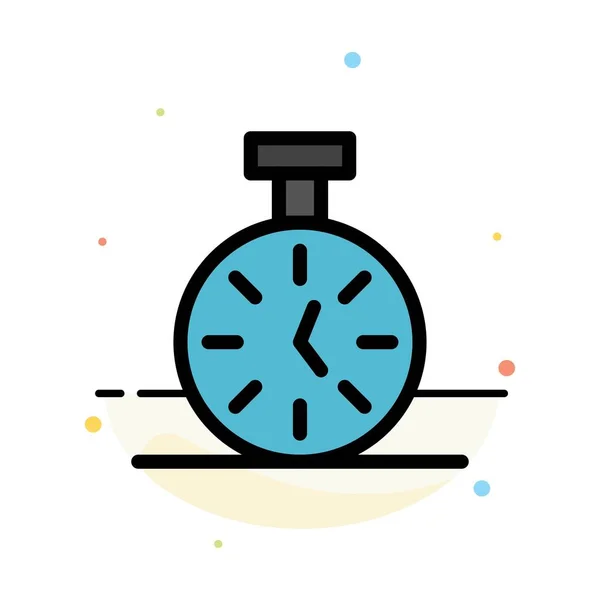 Cronómetro, Tiempo, Temporizador, Conde Plantilla de icono de color plano abstracto — Archivo Imágenes Vectoriales