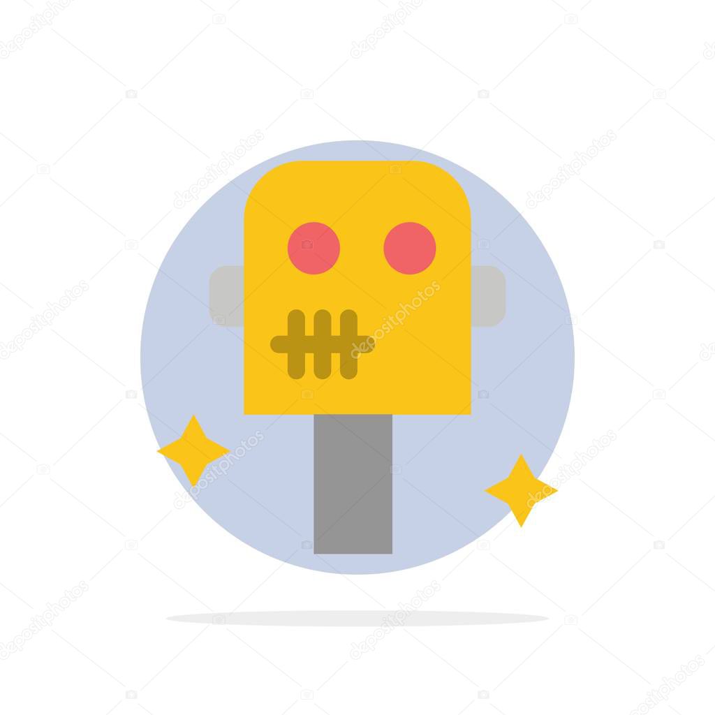 Space, Suit, Robot Abstract Circle Background Flat color Icon