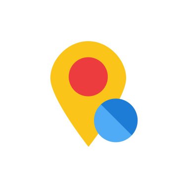 Konum, Harita, Marker, Pin, Tıbbi Düz Renk Simgesi. Vektör ico
