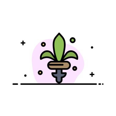 Oyun, Kılıç, Silah, Madrigal İş Düz Hat Dolu Simge Ve