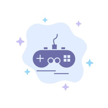 Joystick, Kablosuz, Xbox, Gamepad Mavi Simge Soyut Bulut Ba