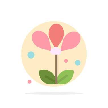 Çiçek, çiçek, Doğa, bahar soyut daire arka plan düz c