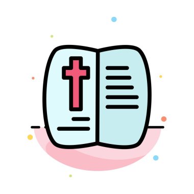 Kitap, Açık, Paskalya, Doğa Soyut Düz Renk Simge Şablonu