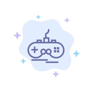 Joystick, Kablosuz, Xbox, Gamepad Mavi Simge Soyut Bulut Ba