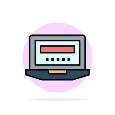 Laptop, Bilgisayar, Donanım, Eğitim Soyut Daire Arka Plan