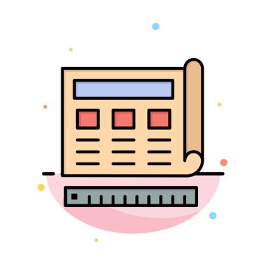 Blueprint, Mavi, Baskı, Web Sitesi, Web Soyut Düz Renk Simgesi Te