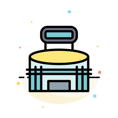 Bina, Dış, Oyun, Spor, Stadyum Soyut Düz Renk Ico