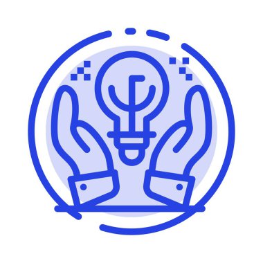 Korunan Fikirler, İş, Fikir, El Mavisi Noktalı Çizgi Simgesi