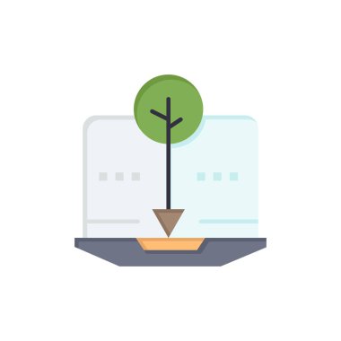 Organik, Içerik, Organik İçerik, Dijital Düz Renk Simgesi. Vec