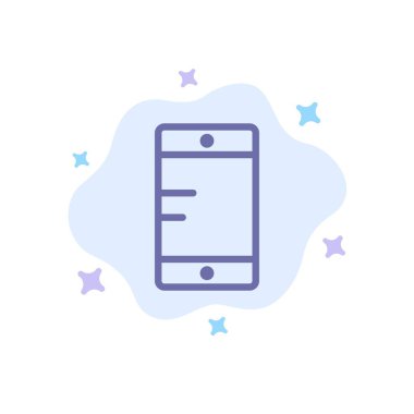 Soyut Bulut Arka Planda Mobil, Hücre, Okul Mavisi Simgesi