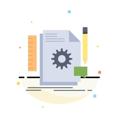 Yaratıcı, tasarım, geliştirme, geribildirim, destek düz renk simgesi VEC