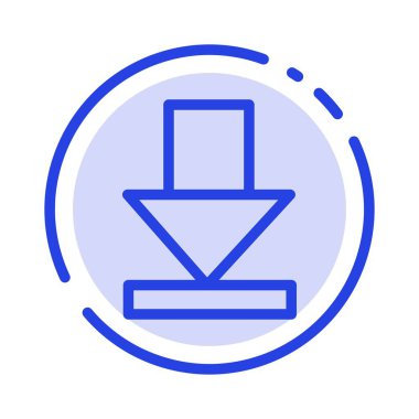 Ok, Şafak, İndir Mavi Noktalı Çizgi Simgesi