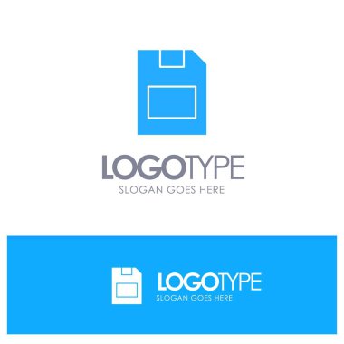 Kart, Bellek Kartı, Depolama, Veri Mavi katı logo için yer ile 